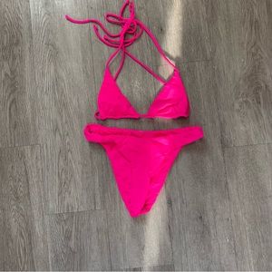 Hot pink bikini set